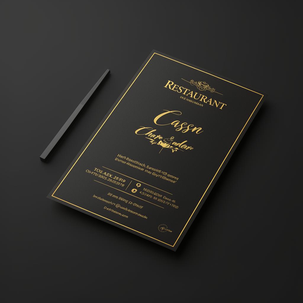 Eleganter Restaurant-Flyer – KI-generiert